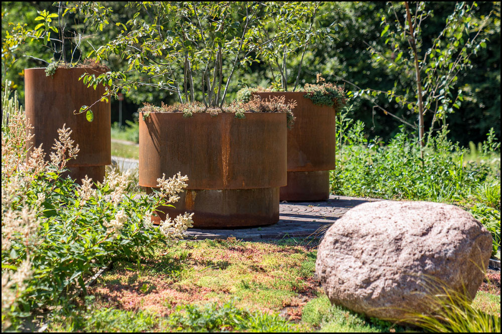 ADEZZ EXTEND extra large round Corten Steel Modern Garden Planters