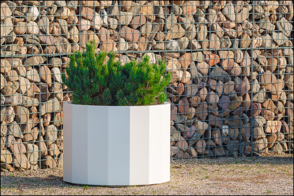 ADEZZ BOXER Aluminium Contemporary Round Garden Planter