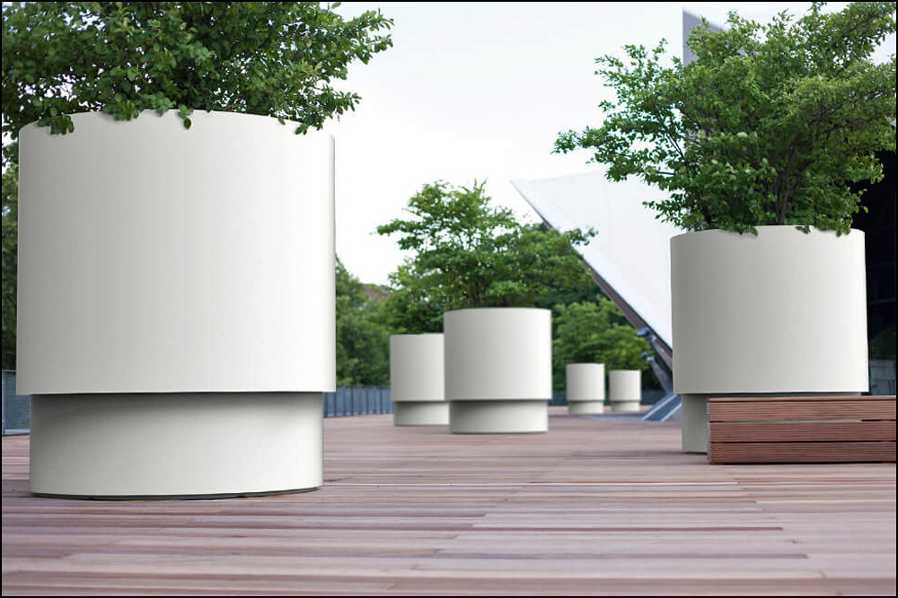 ADEZZ EXTEND extra large round Aluminium Modern Garden Planters