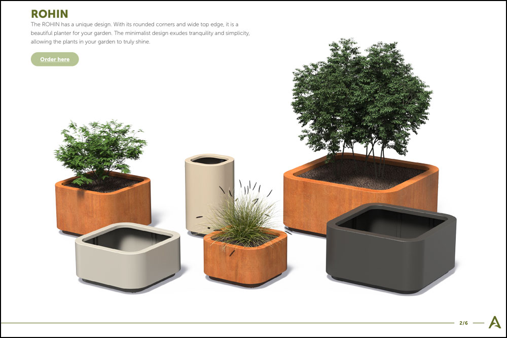 ADEZZ ALUMINIUM LOW AND TALL SQUARE ROHIN PLANTER