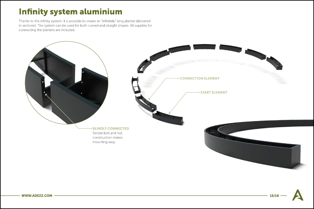 ADEZZ BESPOKE ALUMINIUM PLANTERS MADE TO ANY SIZE