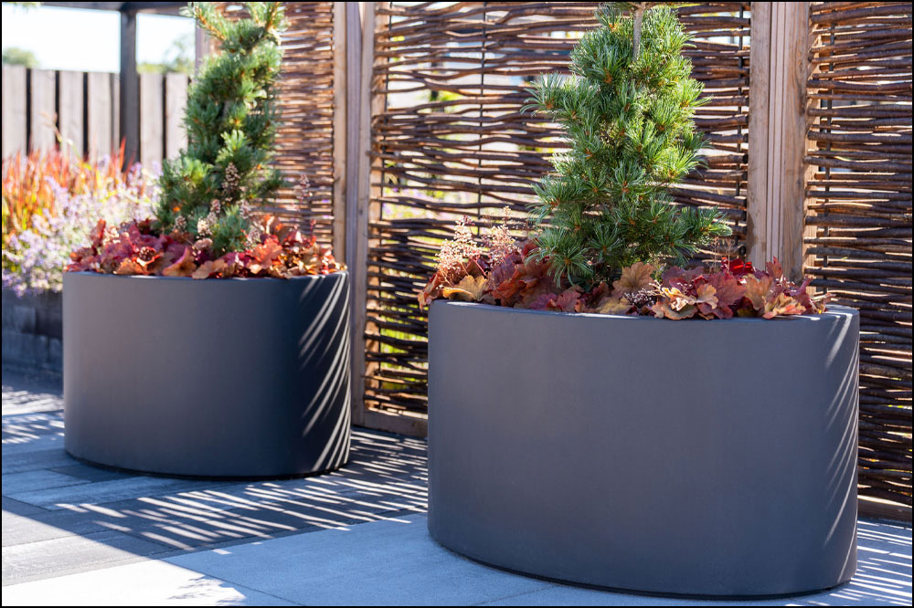 ADEZZ Fibreglass ELLIPSE Contemprary Lightweight Planters