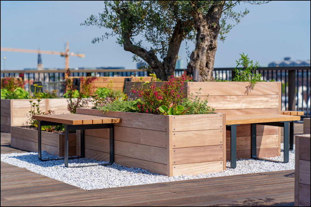 ADEZZ HARDWOOD CARREZ SQUARE Planter