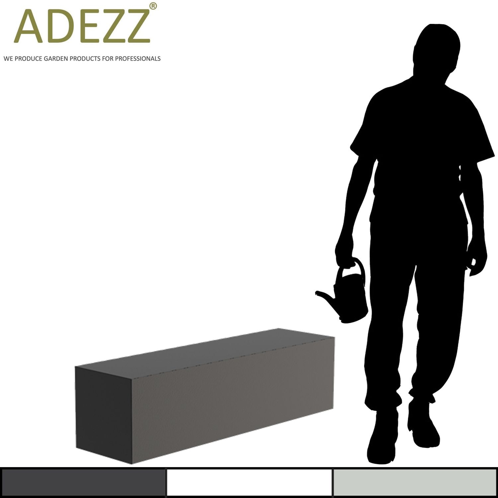 ADEZZ Aluminium Long Garden Pedestal (4 sizes) L150cm x D40cm x H40cm