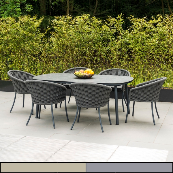 Cordial Aluminium Hpl 6 Seat Dining, How Big Does A Round Table Need To Be Seat 600