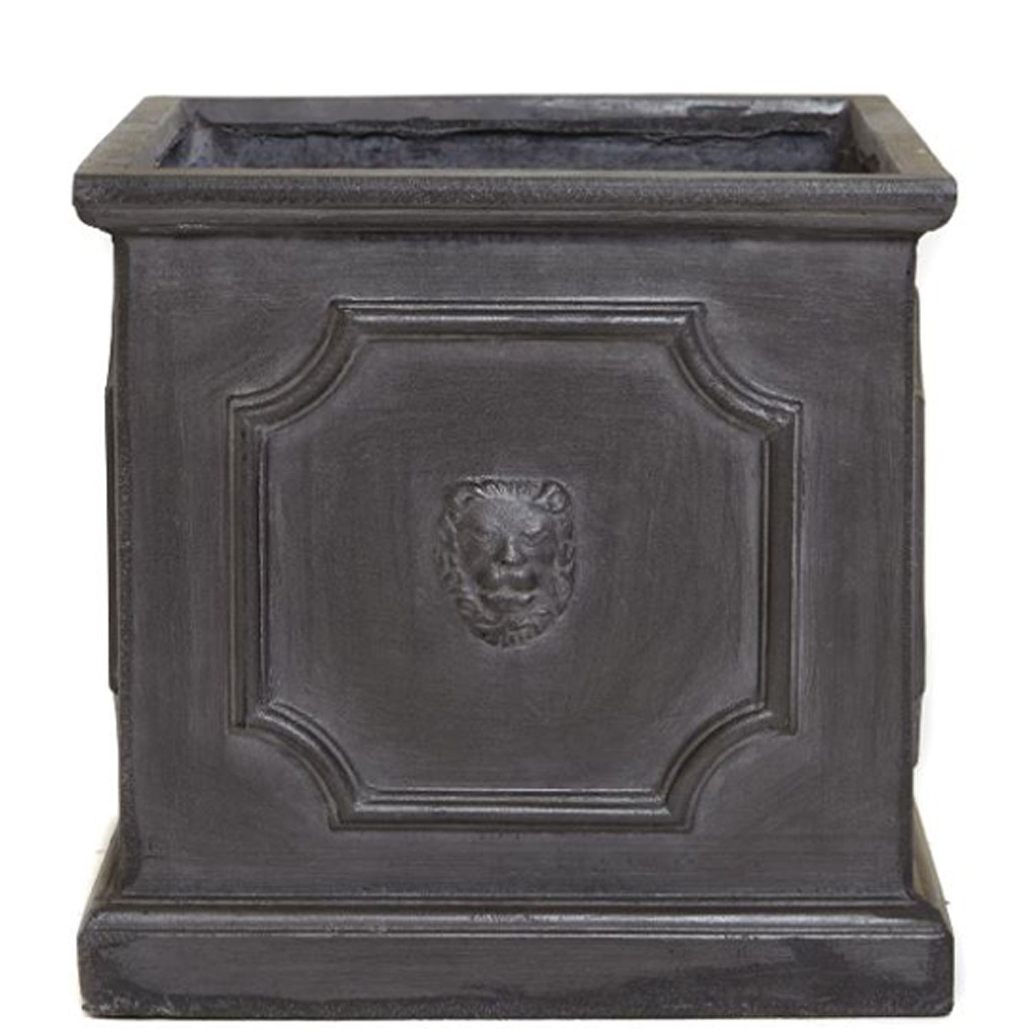 Fibreclay Faux Lead Lion Head Box (3 sizes) CFLHB Riverhill Garden