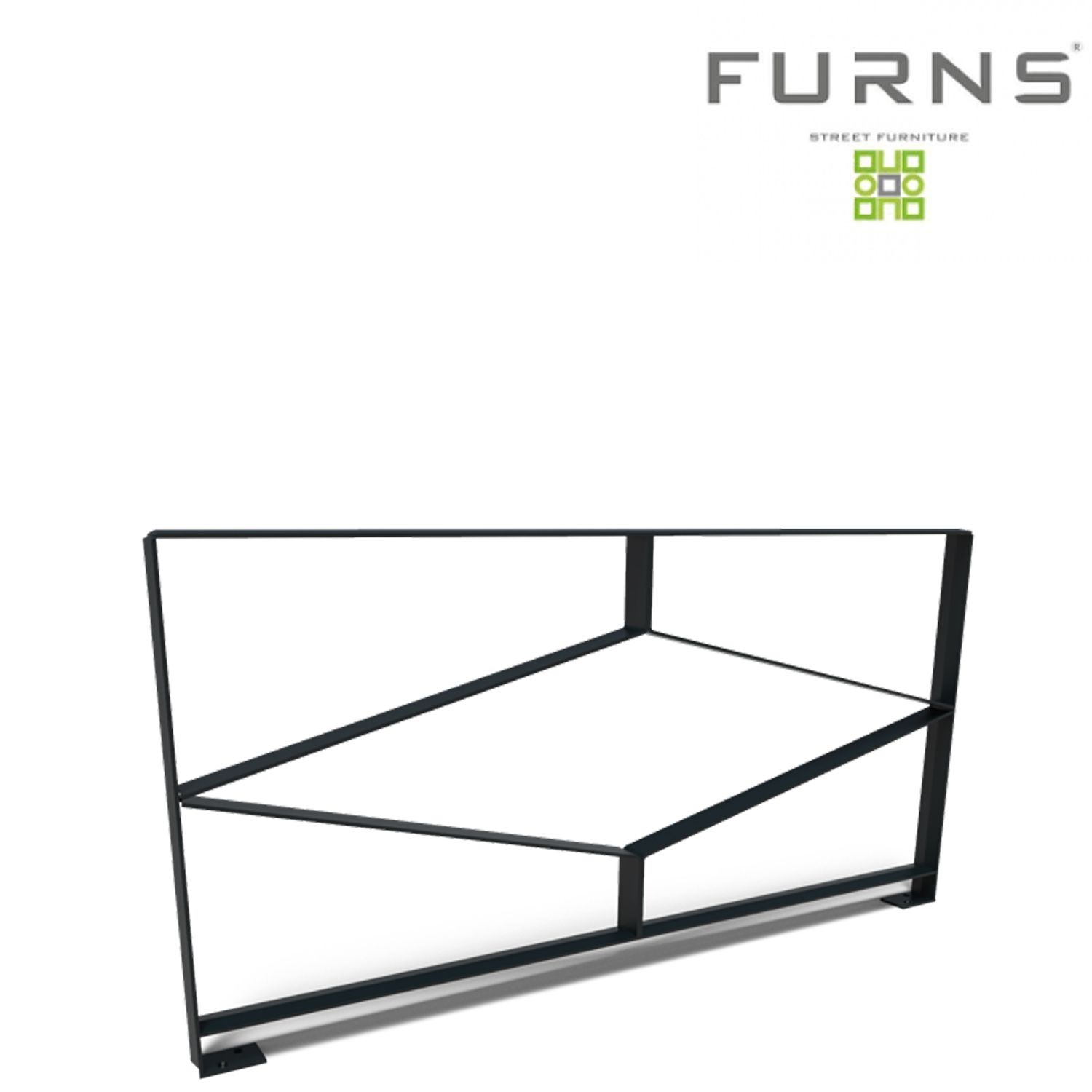 FURNS Powder Coated ROMB Barrier A L200cm x D8cm x H100cm RO1BA20